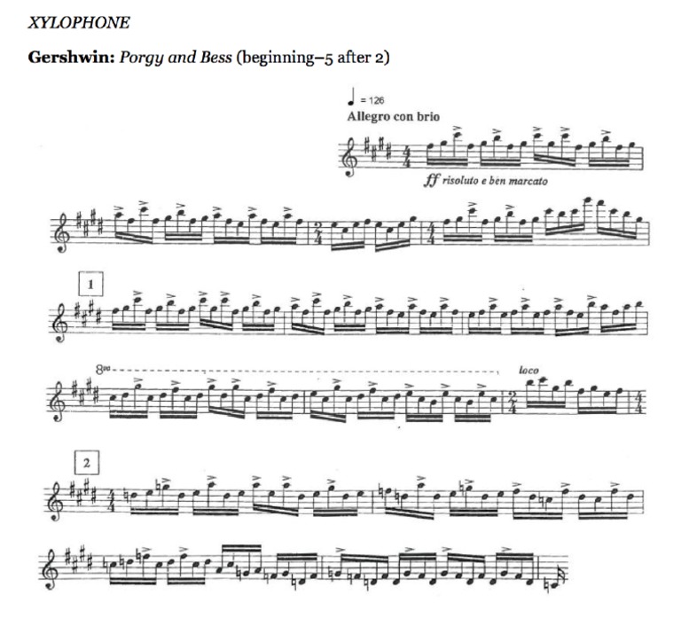and Bess Xylophone Excerpt