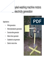 Washing Machine Motors for Electricity Generation