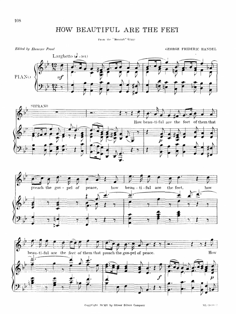 Handel Messiah How Beautiful Are The Feet Pdf