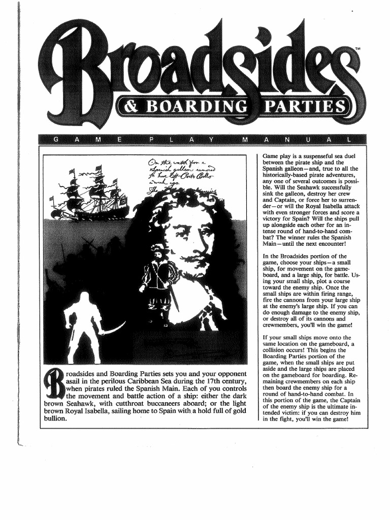Broadsides &amp; Boarding Parties - Manual | PDF | Cannon | Piracy