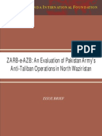 Zarb e Azb An Evaluation of Pakistan Army S Anti Taliban Operations in North Waziristan