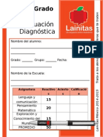 1er Grado - Evaluación Diagnóstica 2015