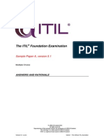 Answer and Rationales Sample Exam 1 Itil Foundation 201312