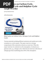 Download Short Notes on Carbon Cycle Nitrogen Cycle and Sulphur Cycle by sivaaero41 SN271804483 doc pdf