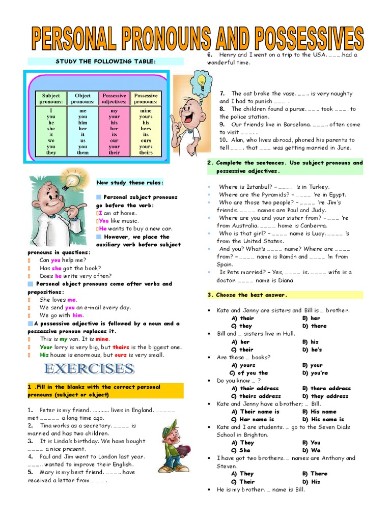 Personal Pronouns | PDF | Pronoun | Verb