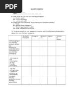 Questionnaire For Servesh Sir On Green Marketing