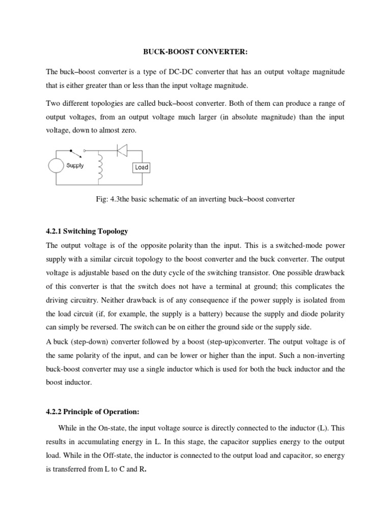 Buck Boost Converter PDF Force Electrical Engineering