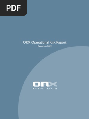 Orx Operational Risk Report December 09 Operational Risk Banks