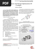 Stress Analysis And Design Optimization Of Crankpin