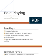 Role Playing: A N Exper Ient Ia L Lear Ning Tool FOR New em P Loyee or Ientat Ion