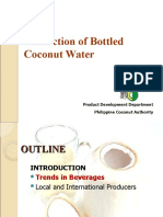 Production of Bottled Coconut Water: Product Development Department Philippine Coconut Authority