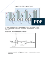 Equipment Description: Thermal Recompression Unit