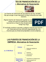 fuentes de financiamiento 