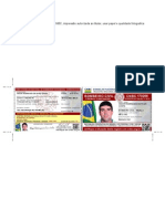 Cartão de Inscrição Nos Registros Do CNBC, Impressão Autorizada Ao Titular, Usar Papel e Qualidade Fotografica