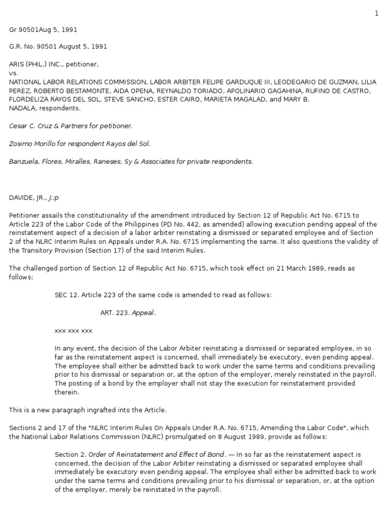 Labor Code Full Cases | PDF | Law