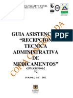 Guía Asistencial Recepción Técnica Administrativa de Medicamentos - V2