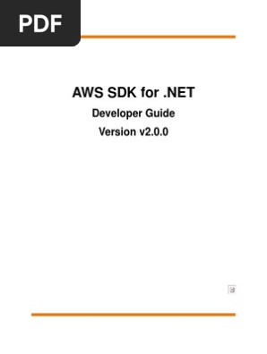 Aws Net Sdk Pdf Microsoft Visual Studio Amazon Web Services