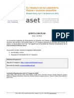 5ta. Circular 12° Congreso ASET