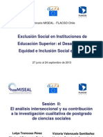 Análisis Interseccional e Investigacion Cualitativa Seminario MISEAL FLACSO Chile 2013