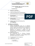 Estructura Informe Final de Prácticas Pre Profesionales