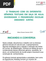 o Trabalho Com Os Diferentes Gêneros Textuais