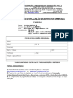 Ficha de Inscrição Ervas Na Umbanda