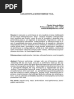 Canção Popular e Performance Vocal