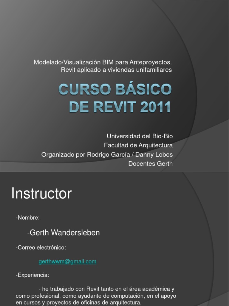 Presentacion Curso Basico de Revit | PDF | Autodesk Revit | Diseño ...