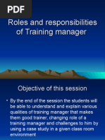 Session 2 Role And Responsibilities And Challenges Of Training Manager |  Pdf | Strategic Management | Cognition