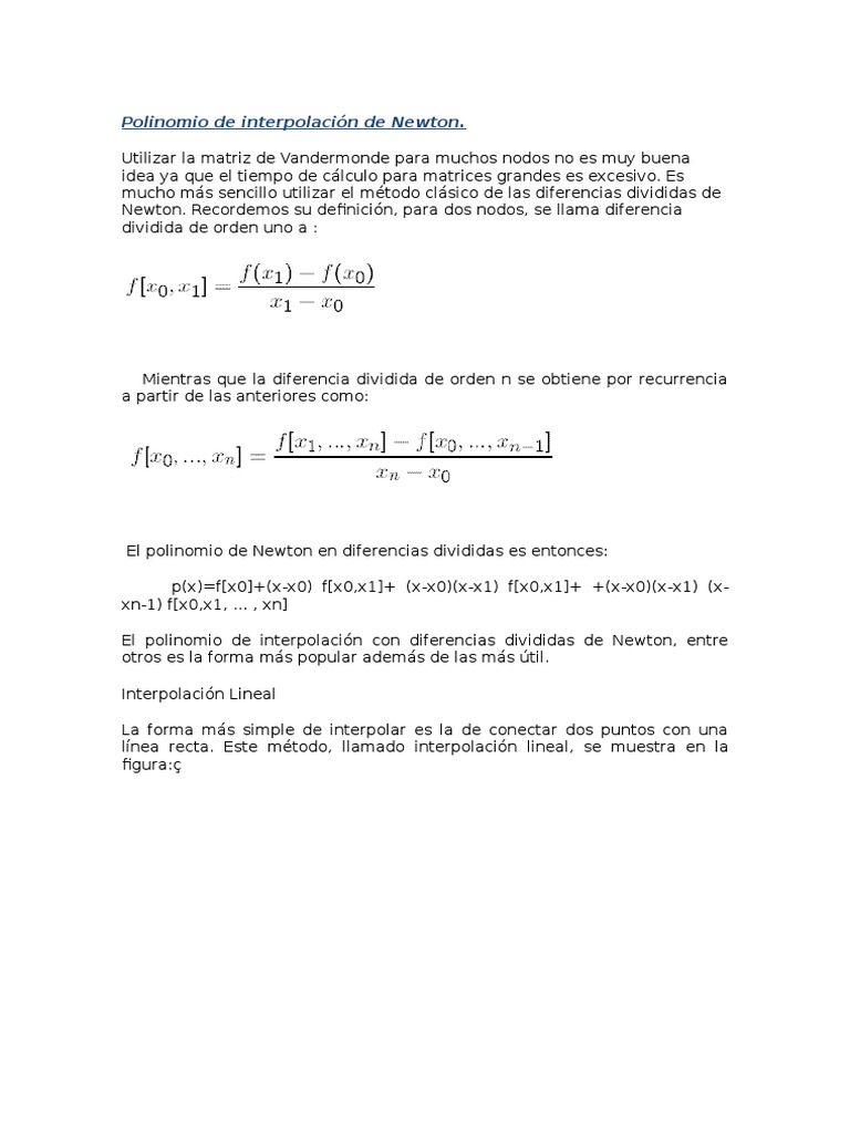 Polinomio de Interpolación de Newton Analysis Algorithms