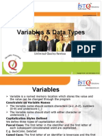 Variables & Data Types