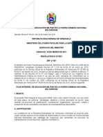 Plan Integral de Educacion Militar de La Fuerza Armada Nacional Bolivariana 2011