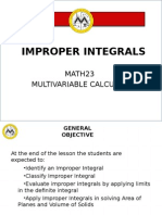 Improper Integrals: MATH23 Multivariable Calculus