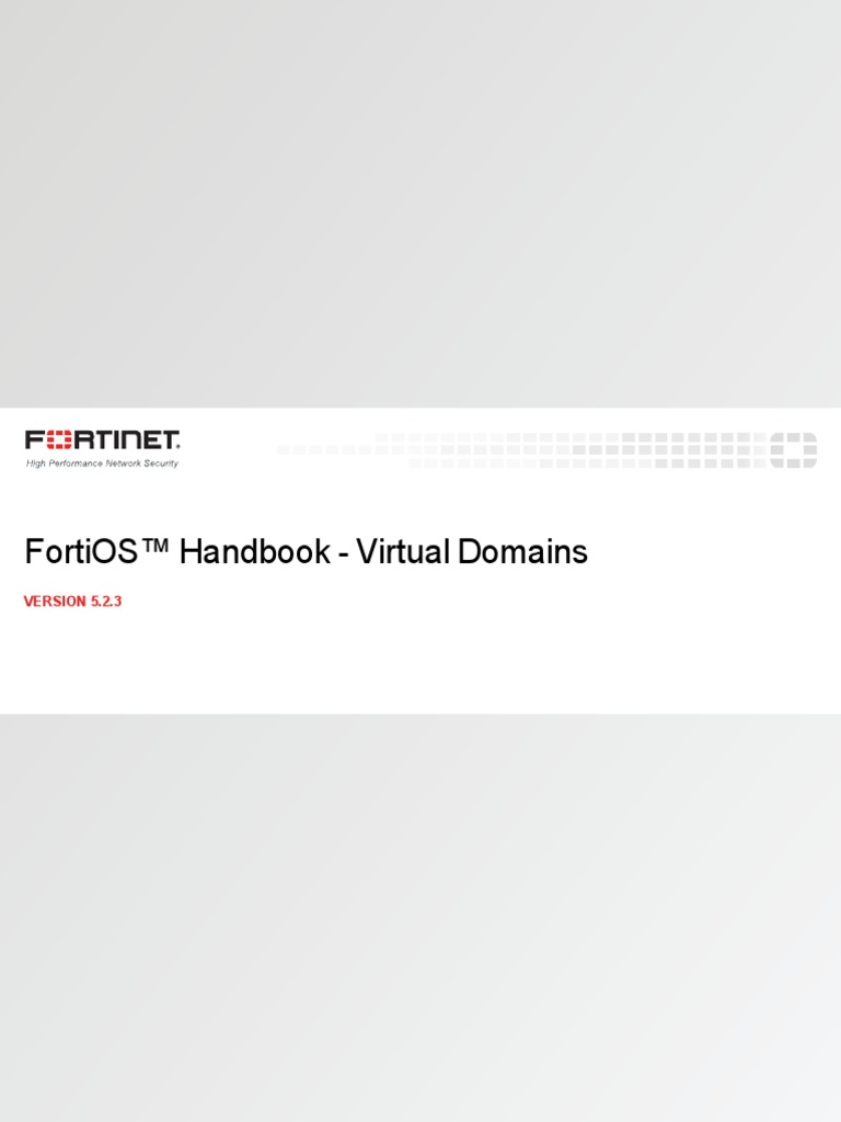 Fortigate VDOM PDF Computer Network Command Line Interface