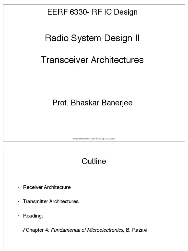 04 Radio System Design 2 PDF Analog To Digital Converter Broadcasting