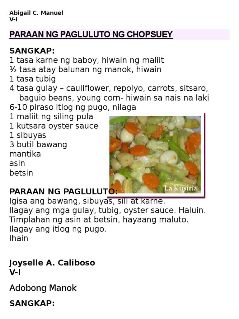PARAAN NG PAGLULUTO NG CHOPSUEY.docx
