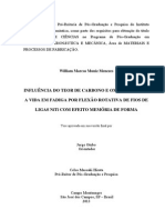 Liga NiTi - Influência Do Teor de Carbono e Oxigênio