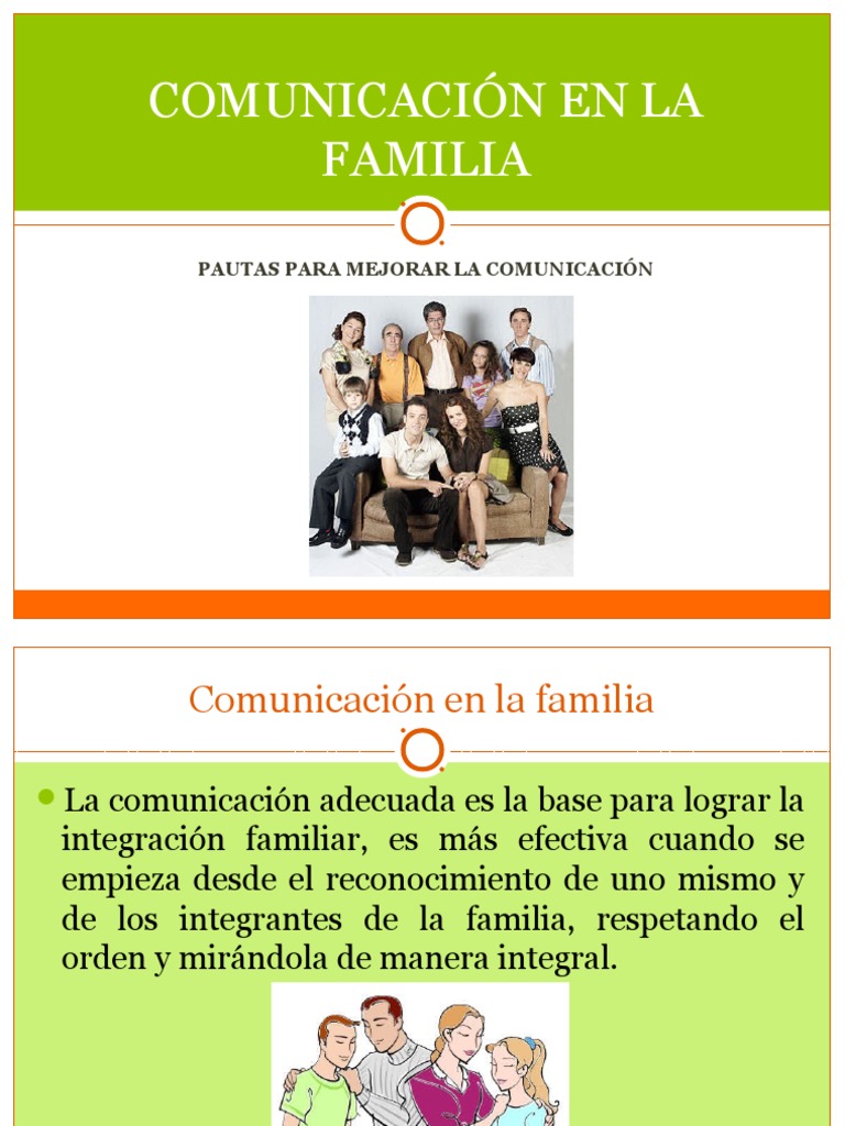 Mejora de la Comunicación Familiar | PDF | Relaciones públicas ...