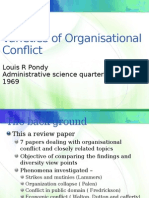 Varieties of Organisational Conflict