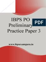 IBPS PO Preliminary Practice Set 3