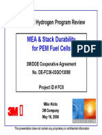 MEA & Stack Durability for PEM Fuel Cells