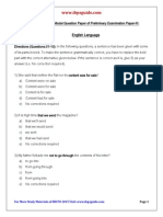 SBI PO 2015 - Model Question Paper of Preliminary Examination
