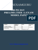 SBI PO Preliminary Model Paper 4