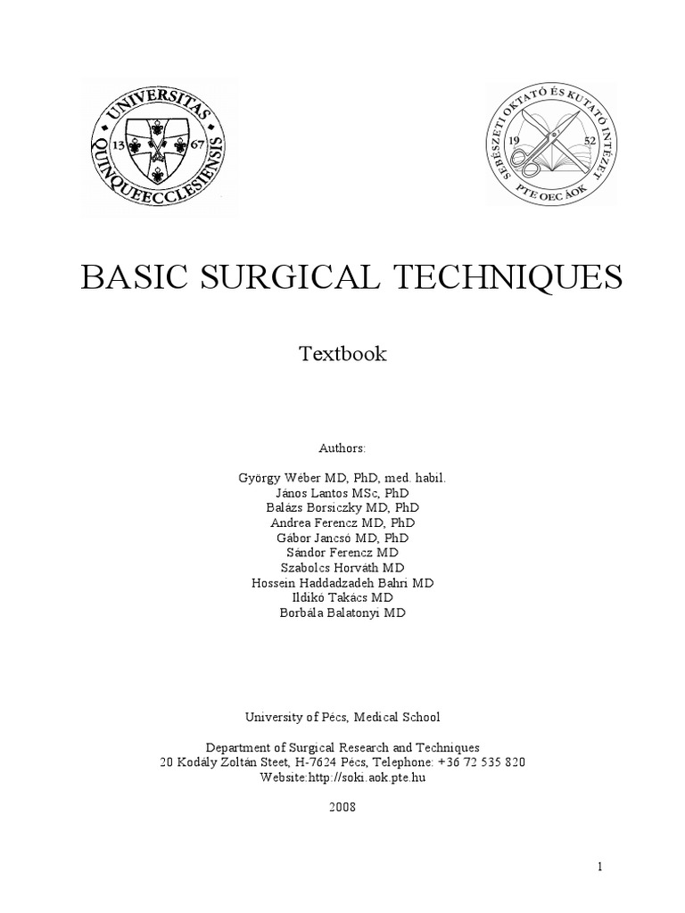 Basic Surgical Techniques PDF | PDF | Science & Mathematics