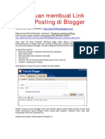 Panduan Membuat Link Pada Posting Di Blogger