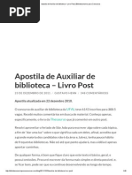 Apostila de Auxiliar de Biblioteca – Livro Post _ Biblioteconomia Para Concursos 2