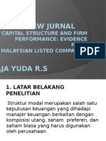 REVIEW JURNAL Capital Structure and Firm Performance: Evidence From Malaysian Listed Companies