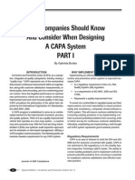 What Companies Should Know and Consider When Designing A CAPA System PART I - 0