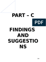 Part - C Findings AND Suggestio NS