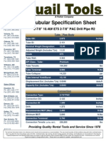 Tubular Specification Sheet: 2-7/8" 10.40# E75 2-7/8" PAC Drill Pipe R2